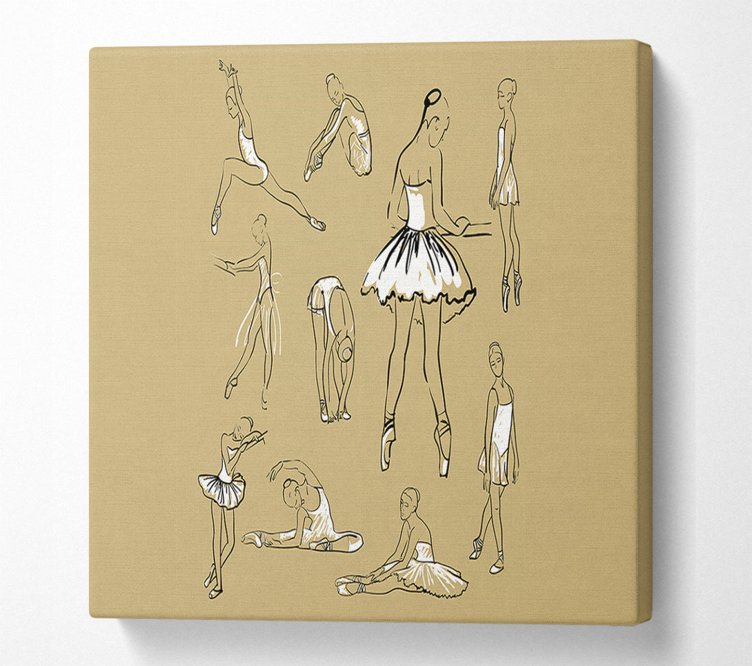  A Canvas Print of Beige White Ballerina 1 Canvas Art