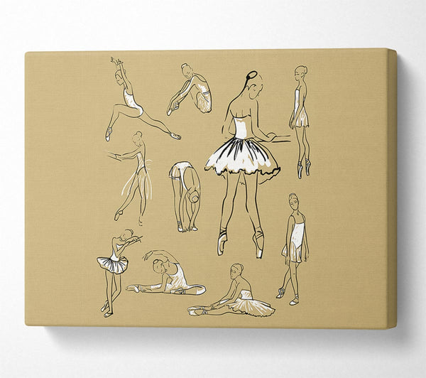  A Canvas Print of Beige White Ballerina 1 Canvas Art