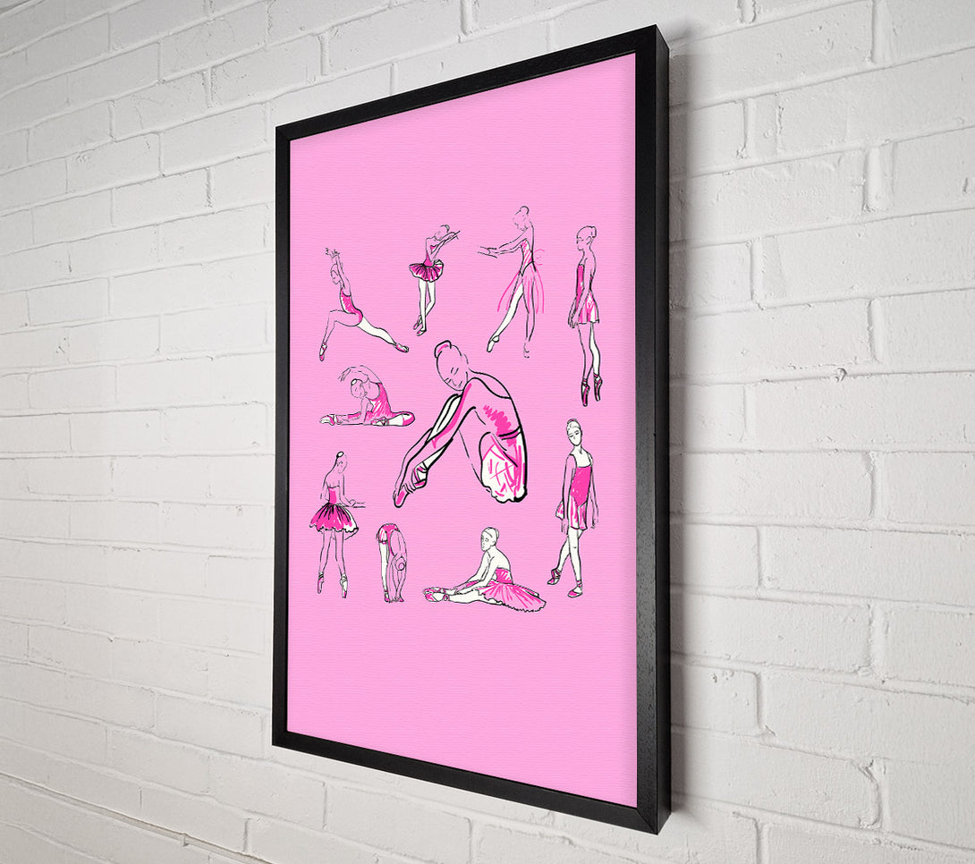  A Canvas Print of Pink White Ballerina 1 Canvas Art