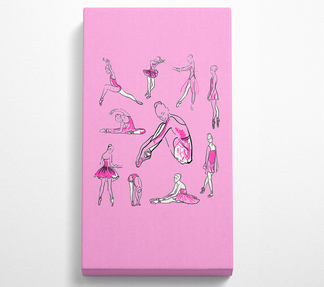  A Canvas Print of Pink White Ballerina 1 Canvas Art