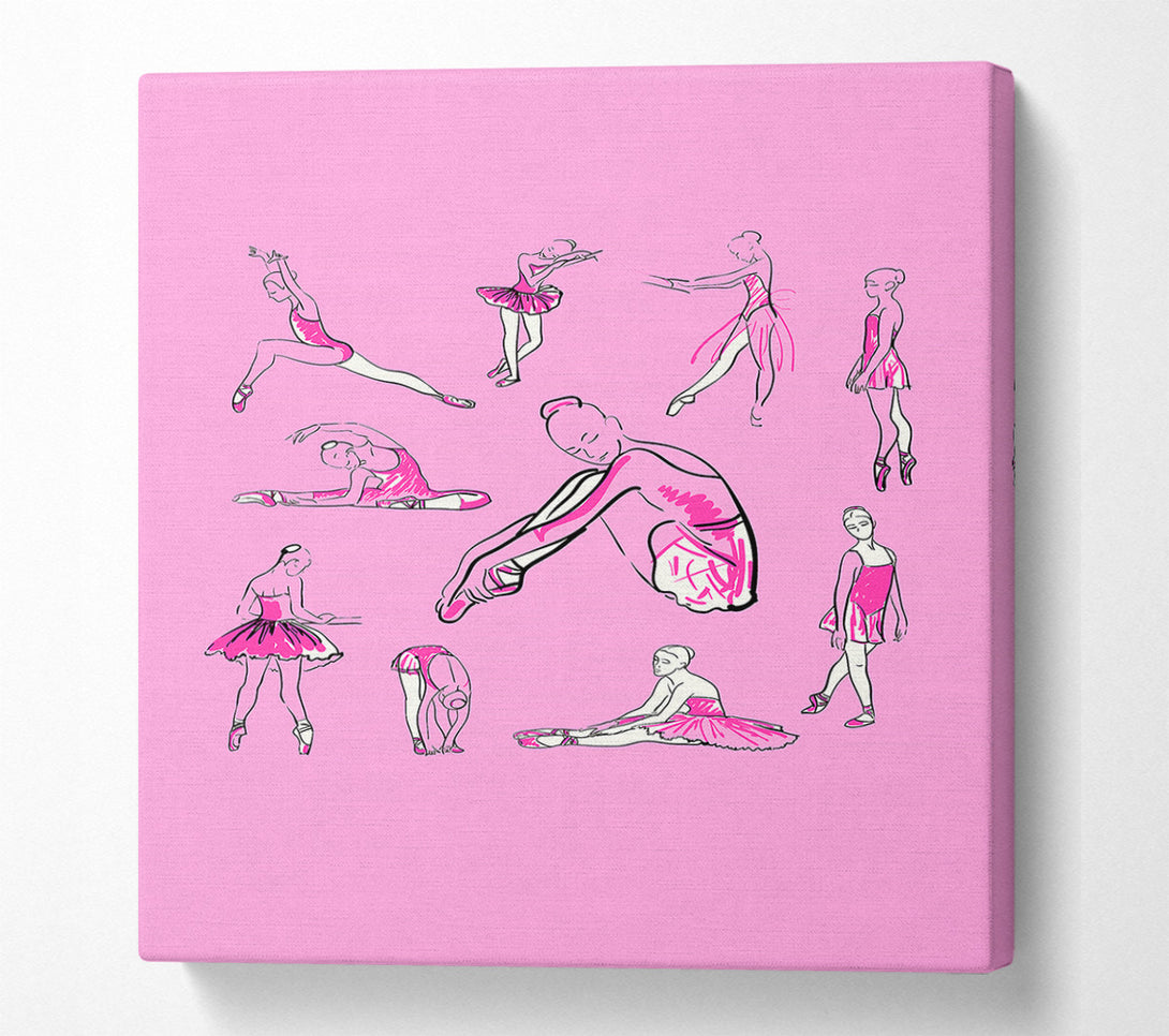  A Canvas Print of Pink White Ballerina 1 Canvas Art