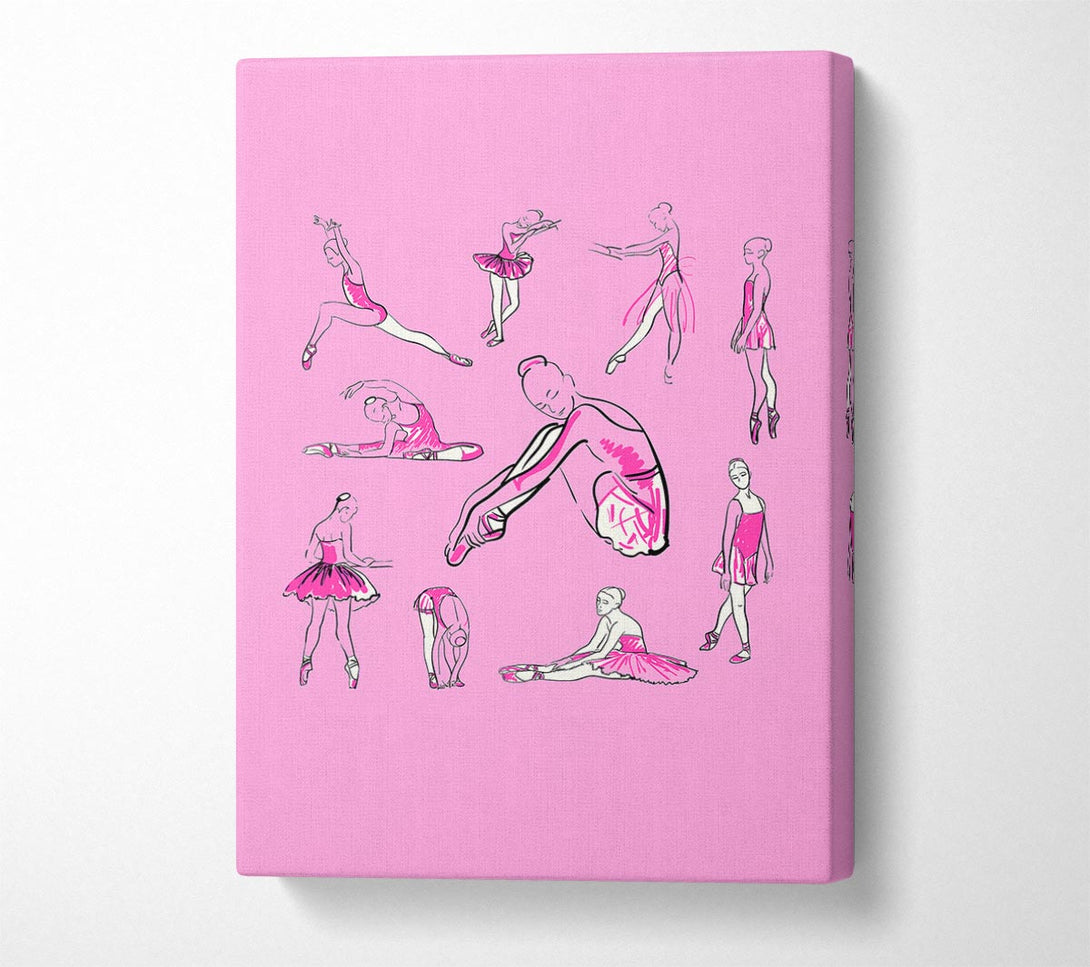  A Canvas Print of Pink White Ballerina 1 Canvas Art