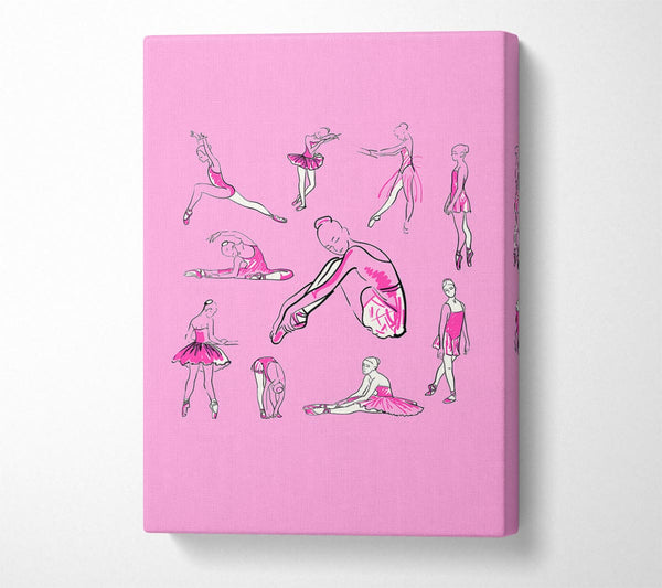  A Canvas Print of Pink White Ballerina 1 Canvas Art