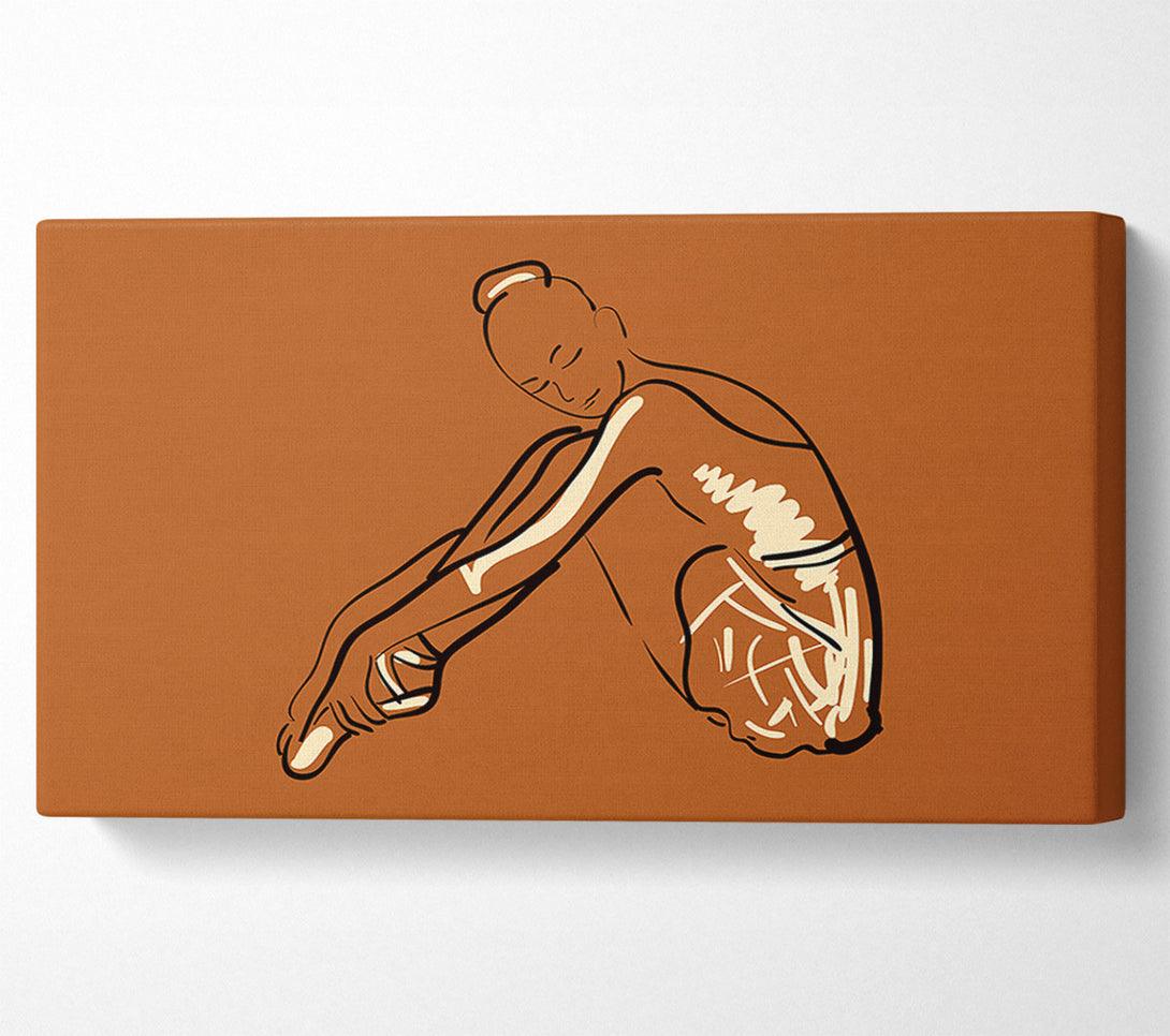  A Canvas Print of Brown Ballerina 1 Canvas Print
