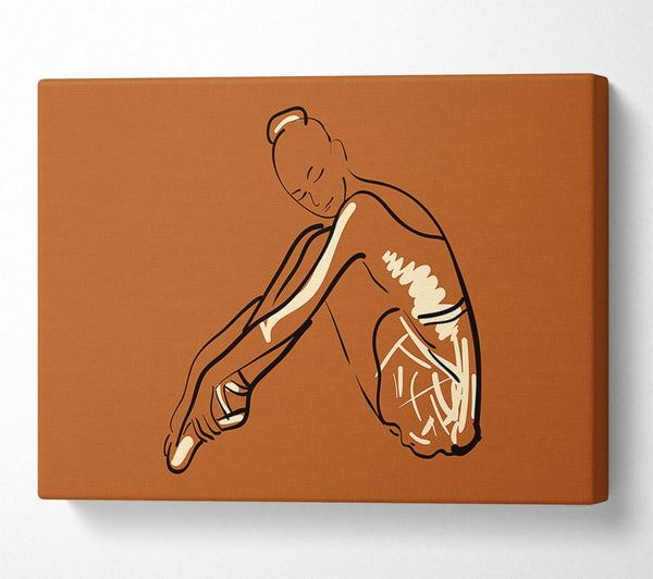  A Canvas Print of Brown Ballerina 1 Canvas Print