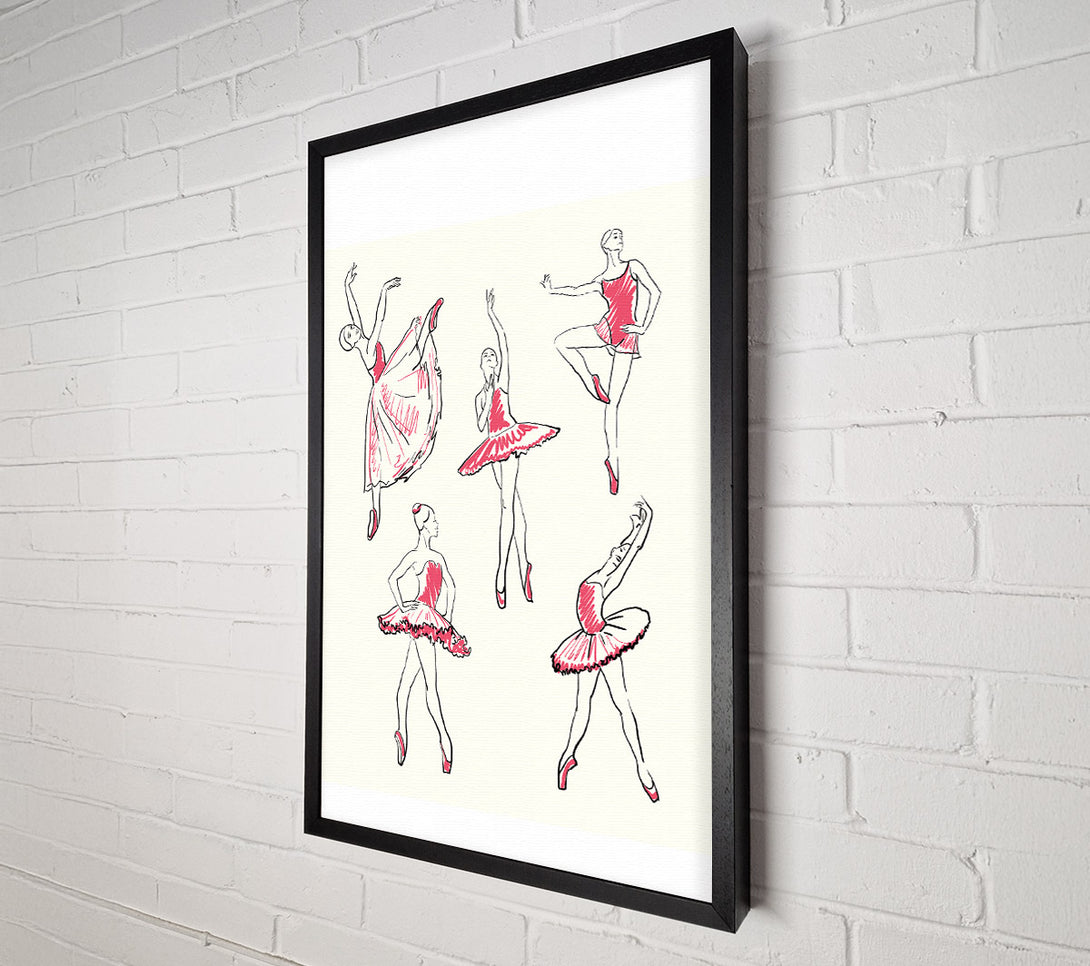  A Canvas Print of Pink White Ballerina 5 Canvas Print