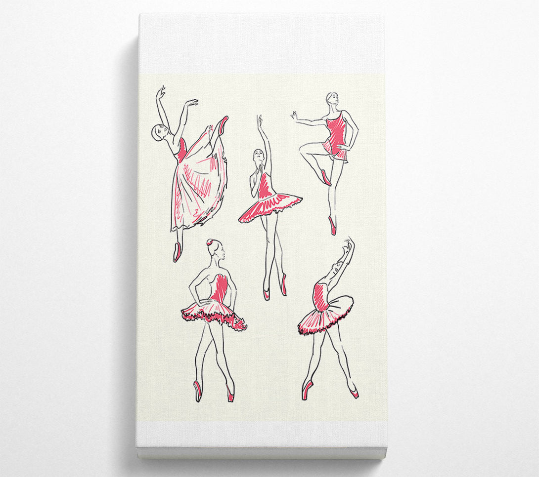  A Canvas Print of Pink White Ballerina 5 Canvas Print