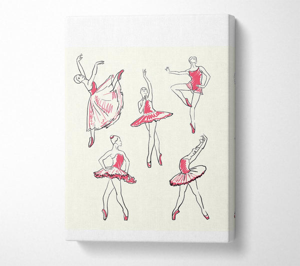  A Canvas Print of Pink White Ballerina 5 Canvas Print