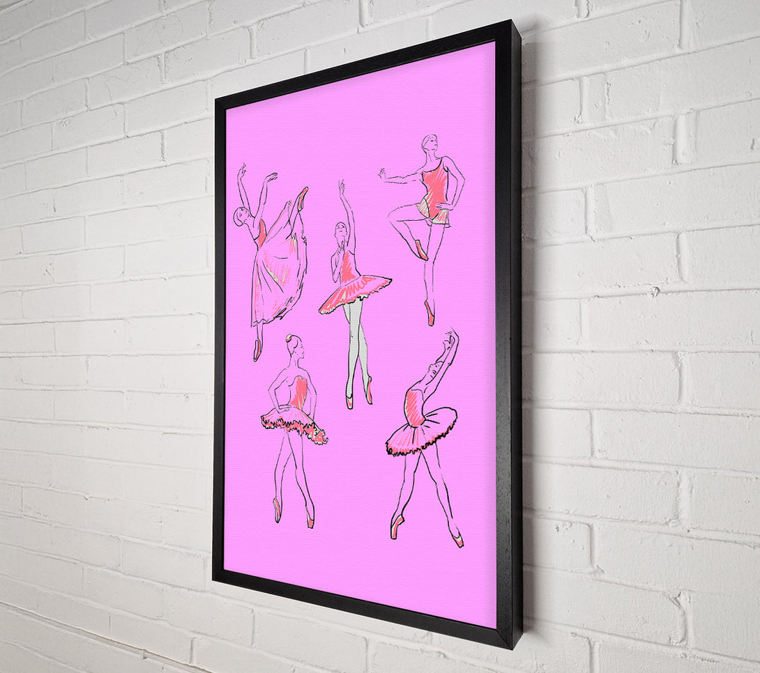  A Canvas Print of Pink White Ballerina 2 Canvas Art