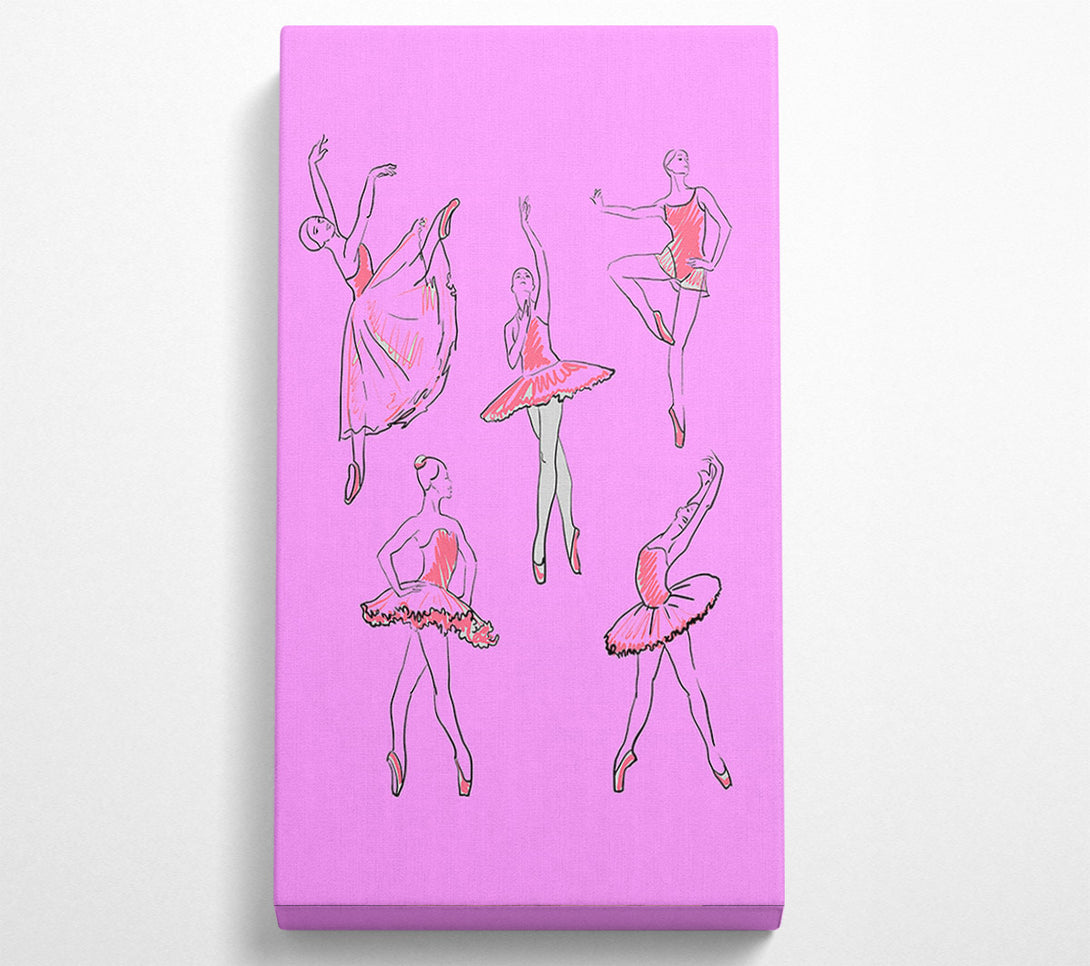  A Canvas Print of Pink White Ballerina 2 Canvas Art