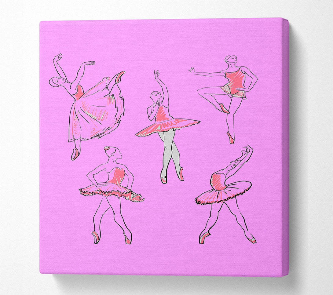  A Canvas Print of Pink White Ballerina 2 Canvas Art