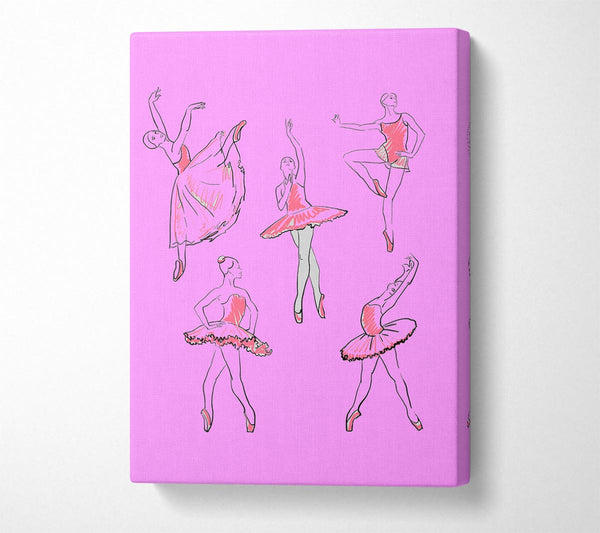  A Canvas Print of Pink White Ballerina 2 Canvas Art