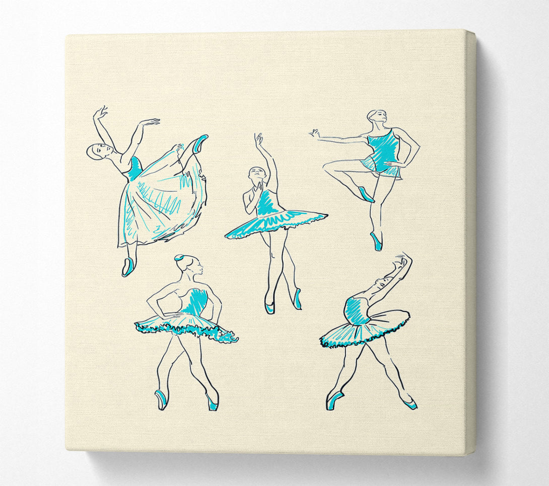  A Canvas Print of Blue Ballerina 3 Canvas Art