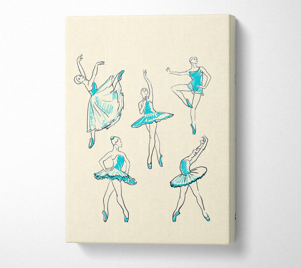  A Canvas Print of Blue Ballerina 3 Canvas Art