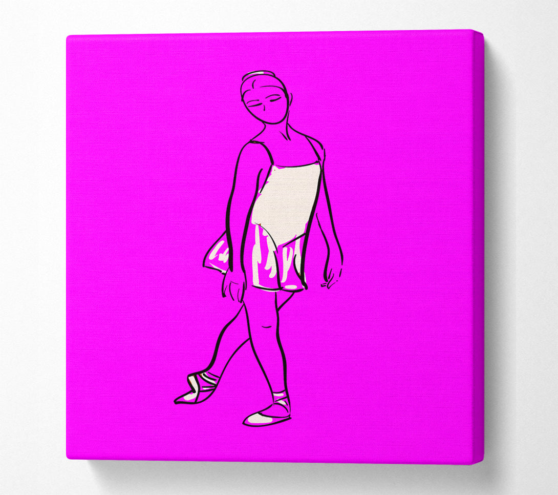  A Canvas Print of Pink White Ballerina 4 Canvas Print