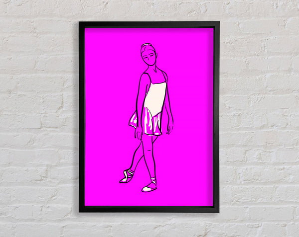 Pink White Ballerina 4 Framed Print
