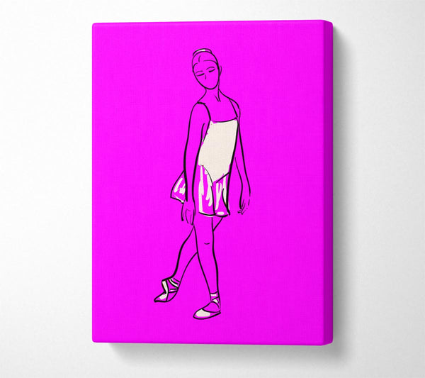  A Canvas Print of Pink White Ballerina 4 Canvas Print