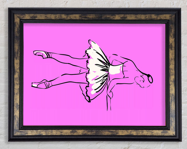 Pink White Ballerina 3 Framed Print