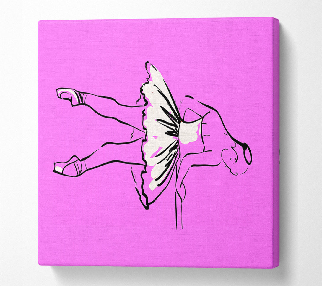  A Canvas Print of Pink White Ballerina 3 Canvas Wall Art