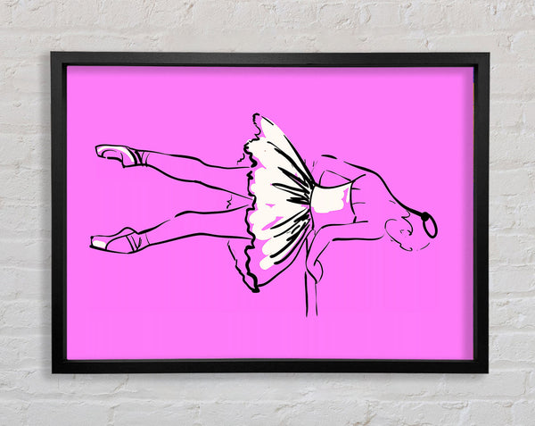 Pink White Ballerina 3 Framed Print