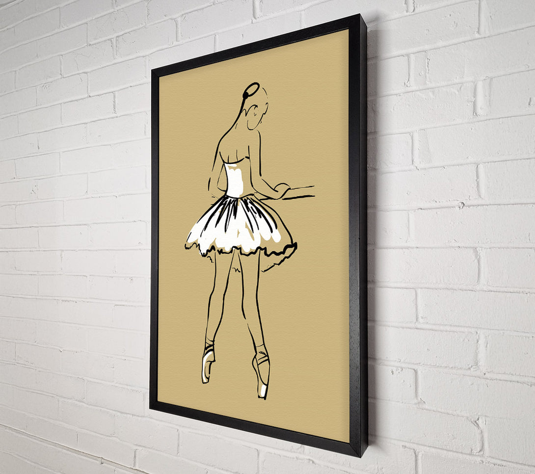  A Canvas Print of Beige White Ballerina 2 Canvas Art