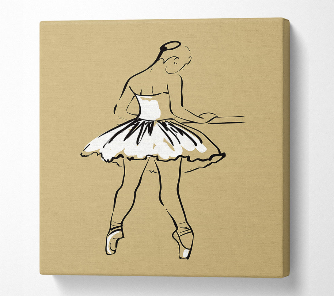  A Canvas Print of Beige White Ballerina 2 Canvas Art