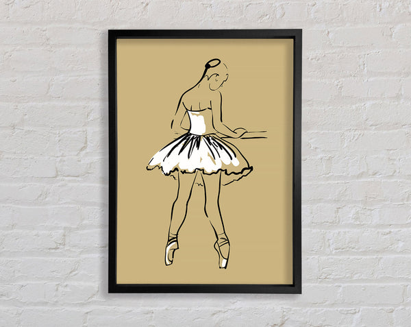 Beigeweiße Ballerinas 2