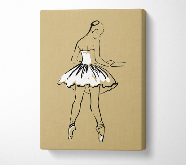  A Canvas Print of Beige White Ballerina 2 Canvas Art