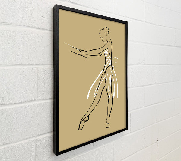 Beige White Ballerina 3