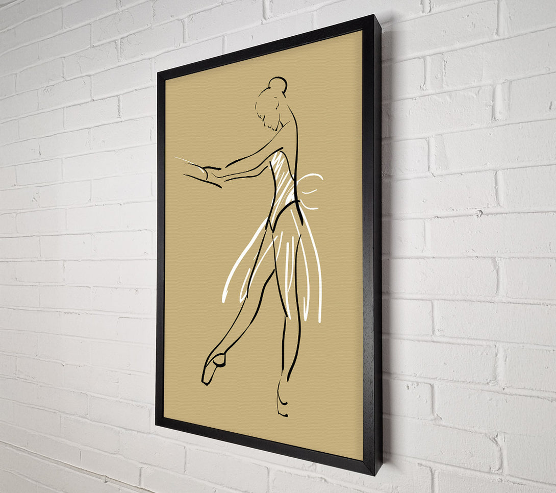  A Canvas Print of Beige White Ballerina 3 Canvas Wall Art