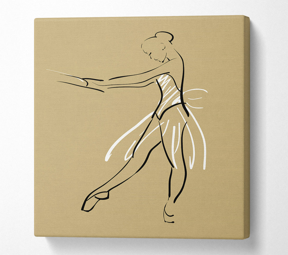  A Canvas Print of Beige White Ballerina 3 Canvas Wall Art