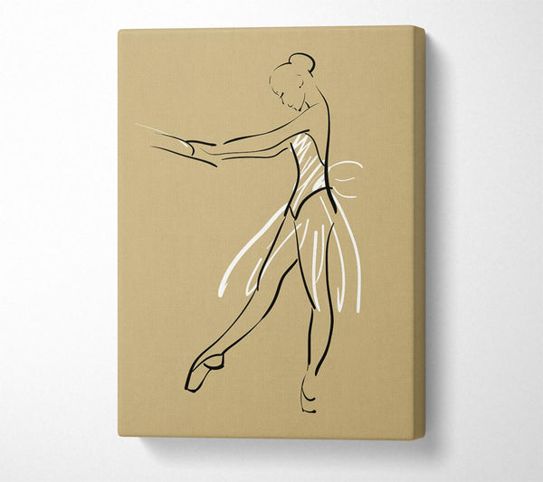  A Canvas Print of Beige White Ballerina 3 Canvas Wall Art