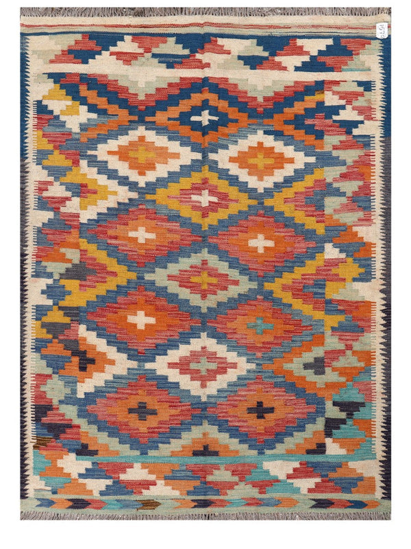 Maimana Afghanistan Kilim Rug - 199 x145 cm