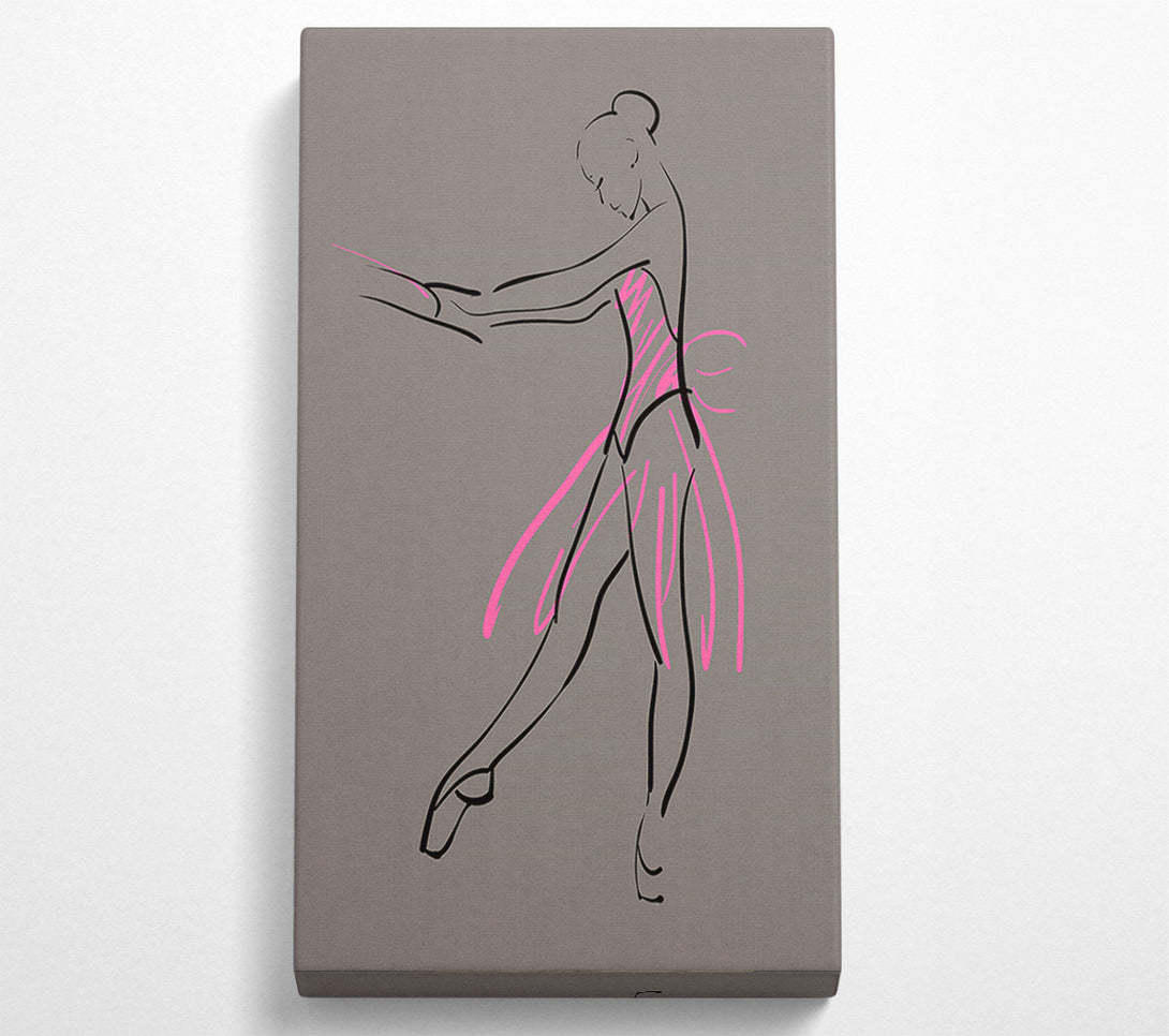  A Canvas Print of Grey Pink Ballerina 1 Canvas Wall Art