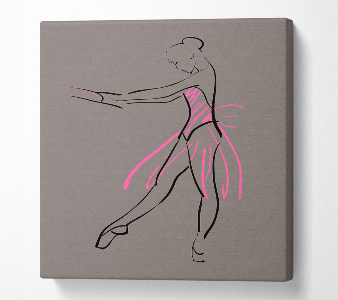  A Canvas Print of Grey Pink Ballerina 1 Canvas Wall Art