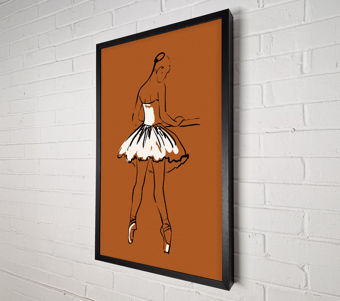  A Canvas Print of Brown Ballerina 2 Canvas Wall Art