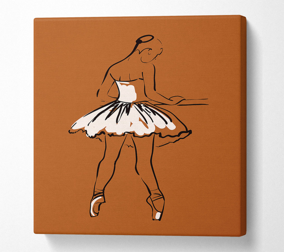  A Canvas Print of Brown Ballerina 2 Canvas Wall Art