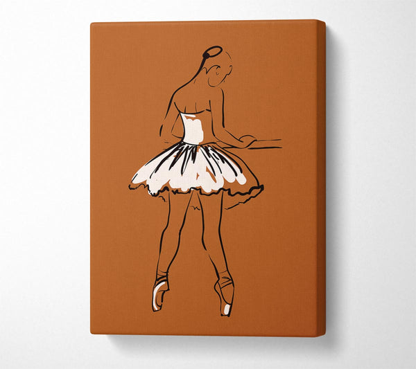  A Canvas Print of Brown Ballerina 2 Canvas Wall Art