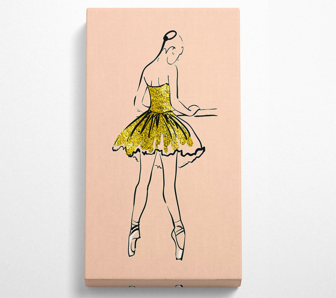  A Canvas Print of Golden Pink Ballerina 2 Canvas Wall Art