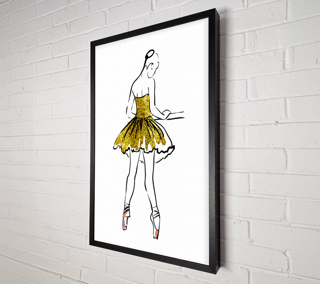  A Canvas Print of Golden Pink Ballerina 3 Canvas Art