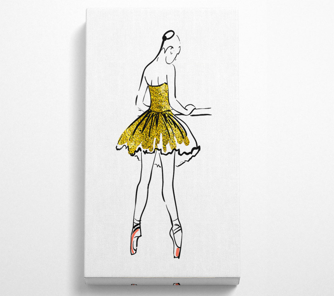  A Canvas Print of Golden Pink Ballerina 3 Canvas Art