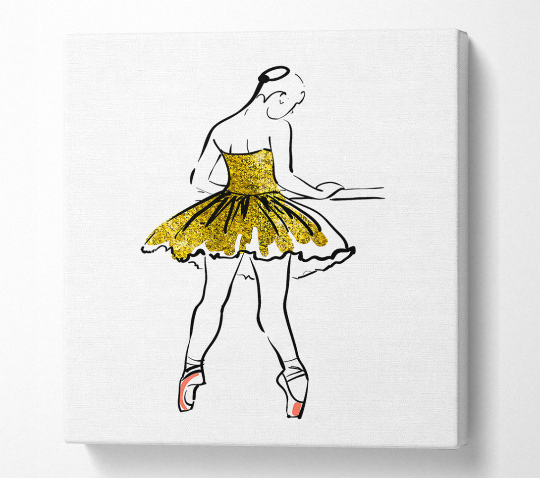  A Canvas Print of Golden Pink Ballerina 3 Canvas Art