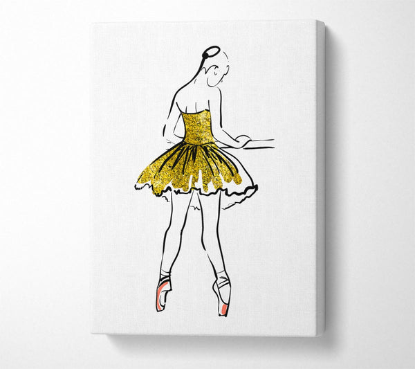  A Canvas Print of Golden Pink Ballerina 3 Canvas Art