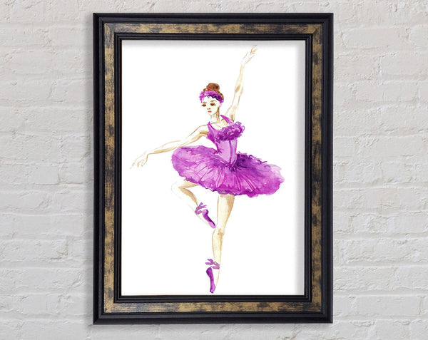 Purple Ballerina 4 Framed Print