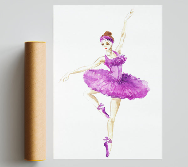 Purple Ballerina 4 Print