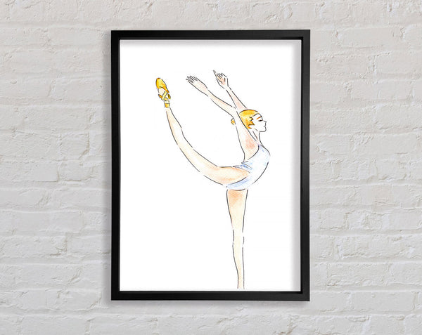 White Ballerina 1 Framed Print
