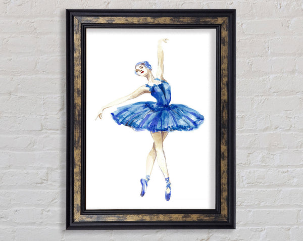 Blue Ballerina 4 Framed Print