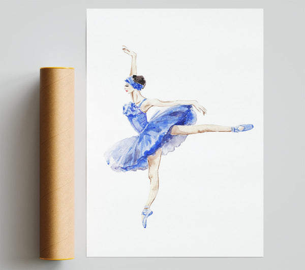 Blue Ballerina 8 Print