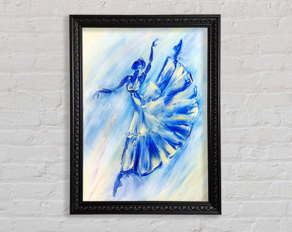Blue Ballerina 10 Framed Print