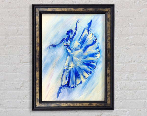 Blue Ballerina 10 Framed Print